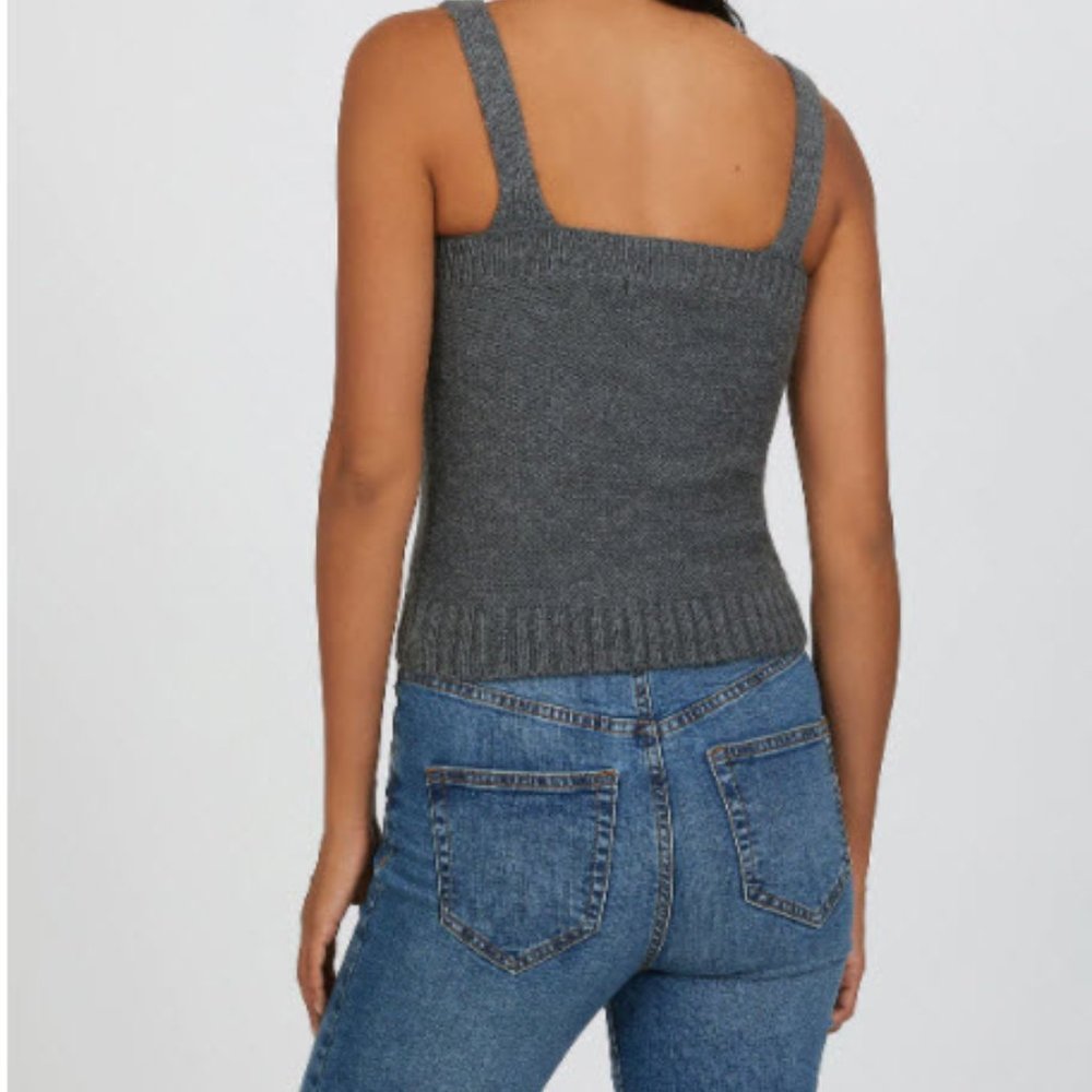 Thick Strap Rib Knit Sweater - Picture 2 of 2